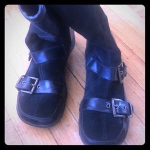 Mod Dep Black suede boots, size 38